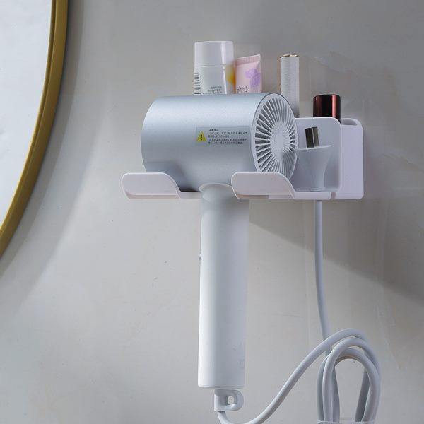 浴室吹风机置物架免打孔壁挂卫生间白色家用风筒架子电吹风收纳架,淘宝优惠券,粉丝福利购,淘宝优惠卷