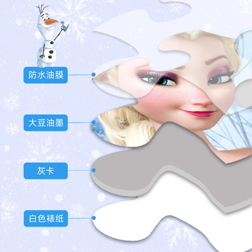 古部200片儿童纸质拼图冰雪奇缘公主女孩礼品5-6-8岁以上平面玩具 - 图3