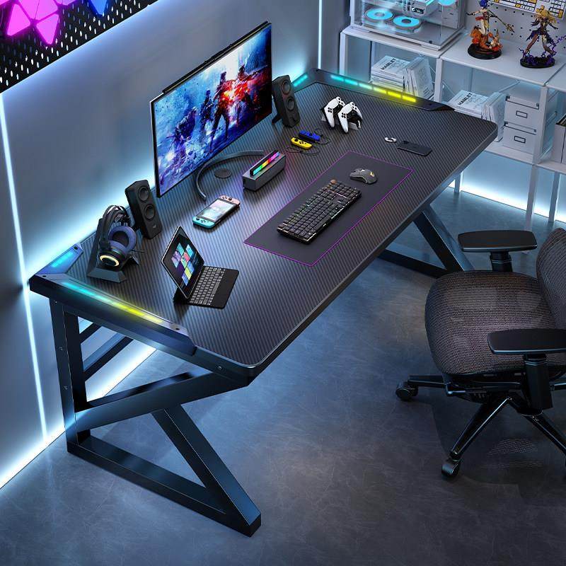 电脑桌家用卧室实木书桌台式碳纤维电竞房游戏桌简约长方形办公桌,淘宝优惠券,粉丝福利购,淘宝优惠卷