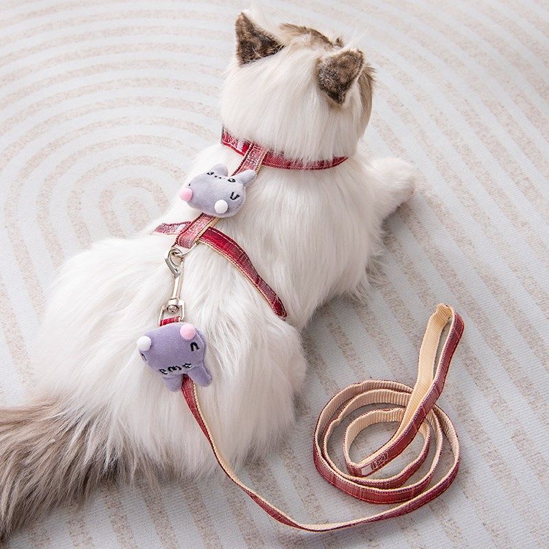 猫咪牵引绳猫咪H型胸背带遛猫绳小兔子防挣脱猫链子宠物狗狗绳子,淘宝优惠券,粉丝福利购,淘宝优惠卷