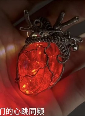 海洋之心项链高级感饰蓝色心脏