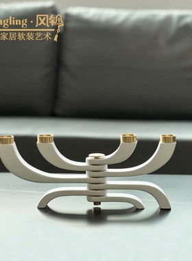 可调角度烛台轻奢风玄关客厅餐厅电视柜样板房装饰创意摆件