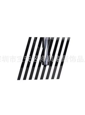 现代简约欧式轻奢黑白条纹水晶花器花插摆件样板房售楼处软装饰品