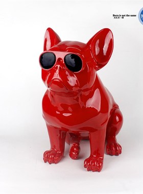 简约个性法国斗牛犬摆件法斗现代轻奢摆件装饰品橱窗落地装饰