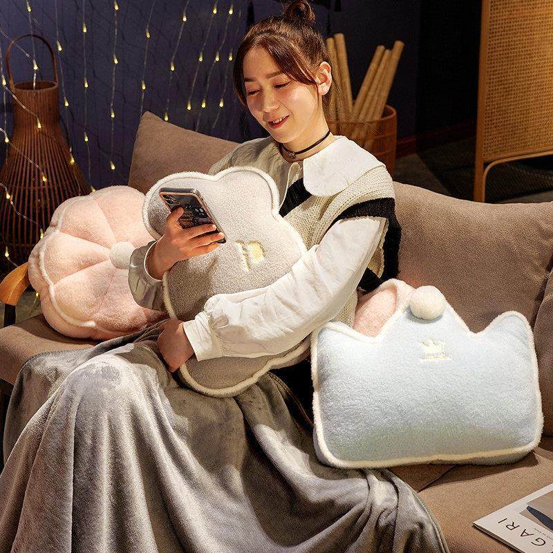 ins风抱枕车用被子两用新款办公室靠垫女生午睡珊瑚绒毯子二合一,淘宝优惠券,粉丝福利购,淘宝优惠卷