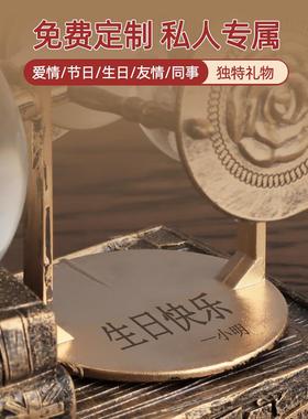 复古装饰品家居摩天轮水晶球沙漏工艺品艺术客厅酒柜巴黎铁塔摆件