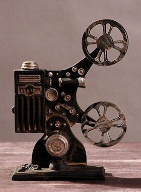 复古拍摄摆件 酒吧风格 家居装饰品 复古做旧工艺摆件 老式放映机