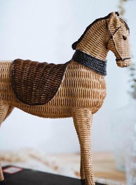 马摆件客厅电视柜高档轻奢桌面装饰摆设树脂工艺品办公室开业礼品