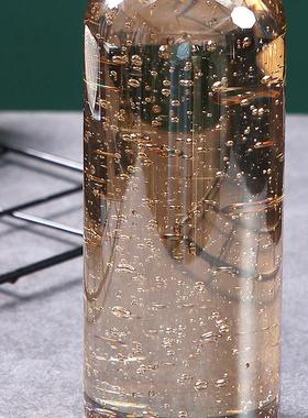 现代意式轻奢极简实心K9厚重水晶酒瓶子酒樽形造型工艺品装饰摆件