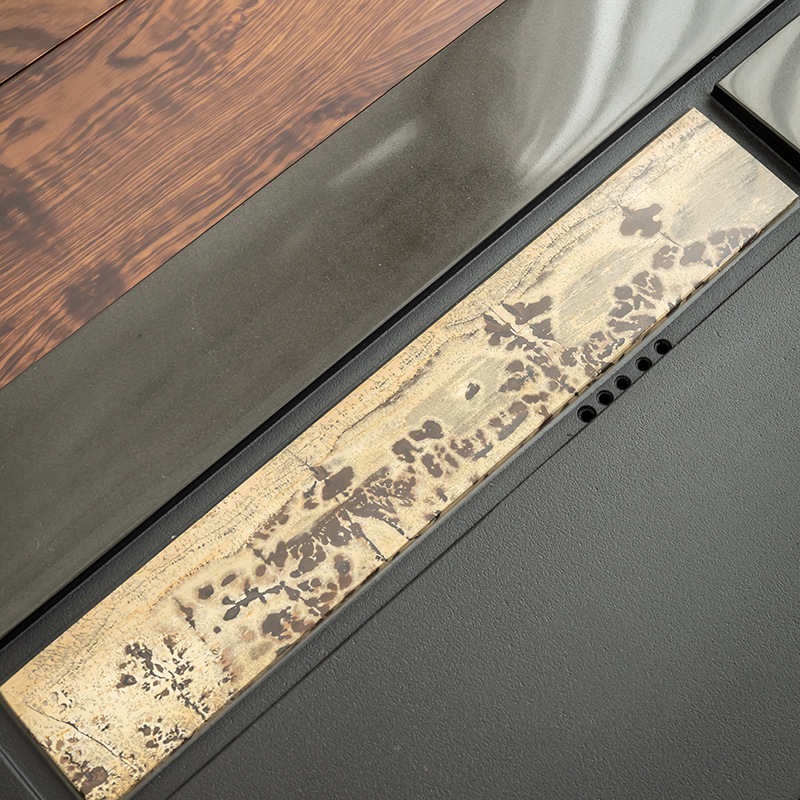 【比翼连枝】富贵乌金石国画石茶盘轻奢现代简约茶台办公客厅茶具 - 图2