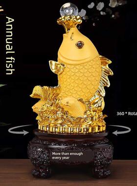 每年引进财富宝鲤鱼，金龙鱼饰品，乔迁礼物，家庭客厅，酒柜，电