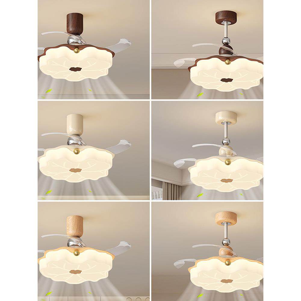 隐形卧室风扇灯全光谱温馨创意荷叶静音大风力护眼书房餐厅吊扇灯,淘宝优惠券,粉丝福利购,淘宝优惠卷