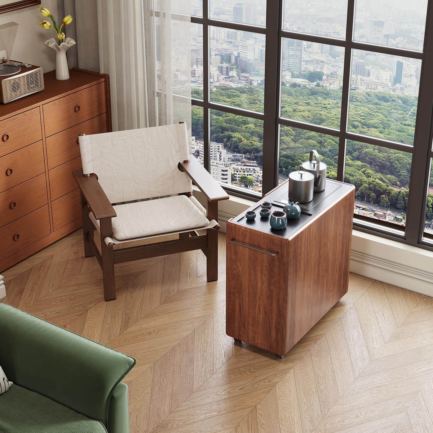 旺拓实木移动茶水柜烧水壶一体边几阳台茶几家用客厅沙发侧边茶几,淘宝优惠券,粉丝福利购,淘宝优惠卷