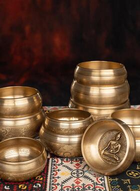 尼泊尔专业颂钵冥想钵手工钵音碗音钵音疗瑜伽佛音碗铜钵铜碗罄钵