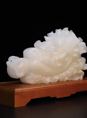 玉白菜摆件 天然玉石家居装饰工艺品摆设办公室客厅乔迁开业礼品