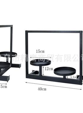 双盘植物架壁挂式花盆室内室外花架墙壁装饰置物架摆件花卉展示架