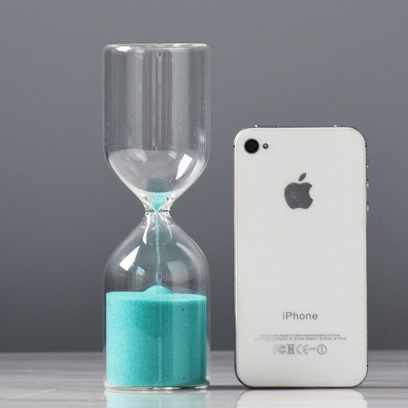 创意玻璃沙漏计时器摆件时间5 10 15分钟现代简约客厅家居装饰品 - 图1