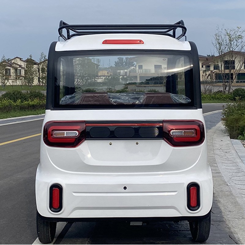 家用电动四轮轮车新能源小型迷你男女士接孩子全封闭代步车 - 图1