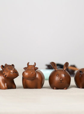 紫铜十二生肖鼠牛虎兔龙