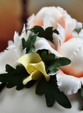 高档陶瓷花摆件 家居客厅电视柜装饰乔迁礼品/百花齐放