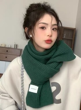 氛围感新年红色围巾女冬2026新款
