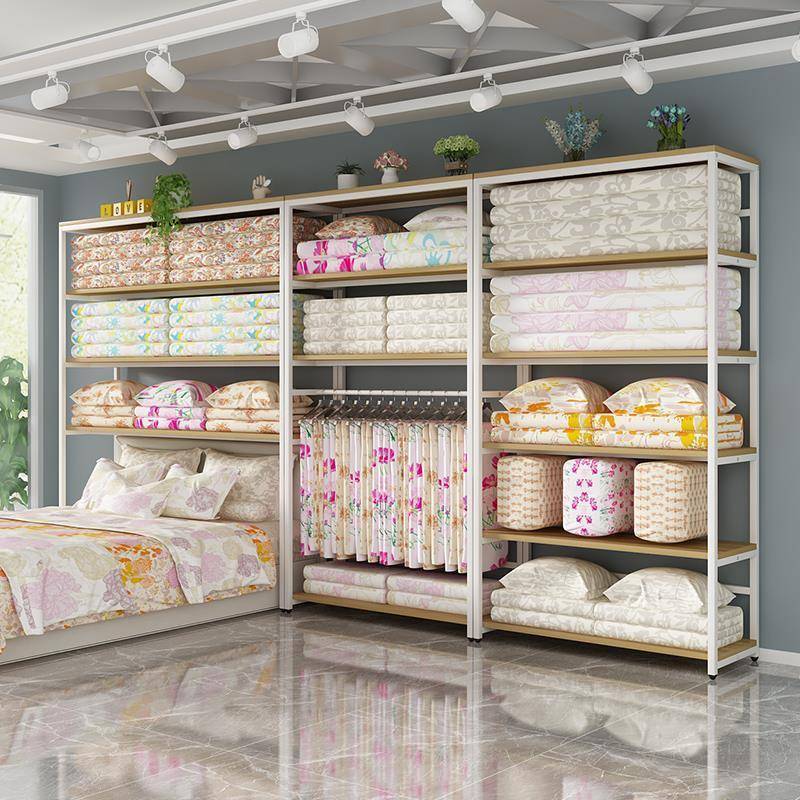 家纺货架展示架四件套床上用品陈列架被子枕芯展架布料窗帘置物架 - 图1