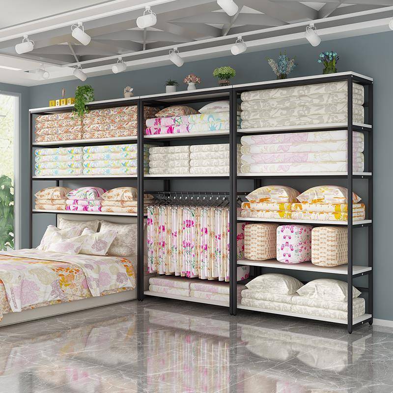 家纺货架展示架四件套床上用品陈列架被子枕芯展架布料窗帘置物架 - 图0