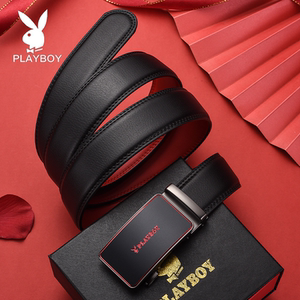 花花公子本命年红腰带男士真皮属马红色皮带2026新款高档马年礼物