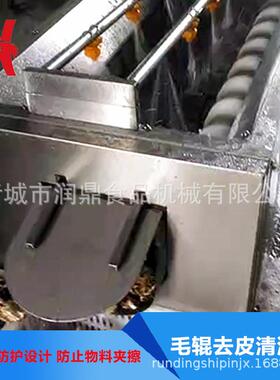 润鼎供应胡萝卜抛光设备佛手瓜去皮机全自动根茎类毛辊清洗机
