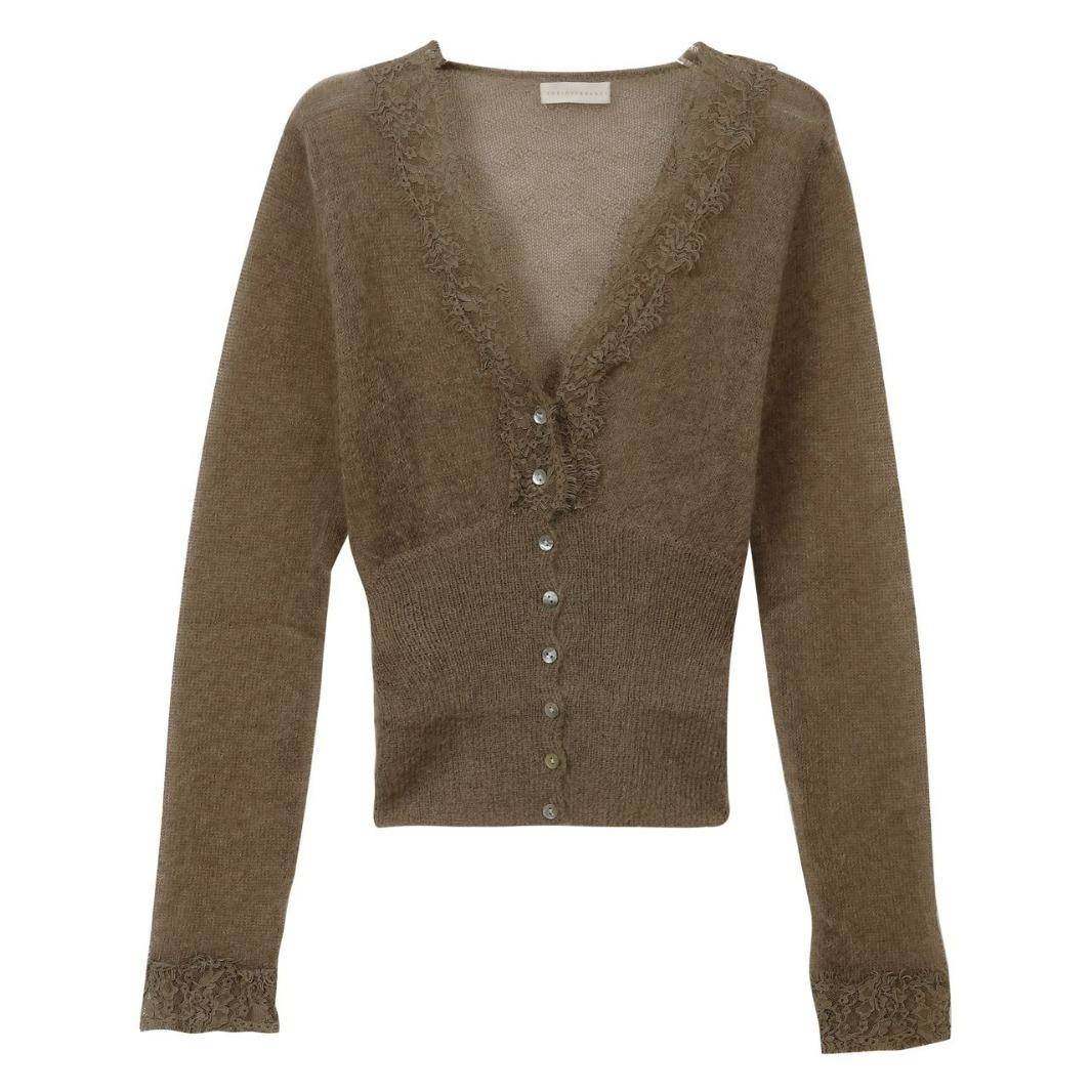 爱与南希十三行2025夏季装慵懒气质V领长袖蕾丝拼接上衣女,淘宝优惠券,粉丝福利购,淘宝优惠卷