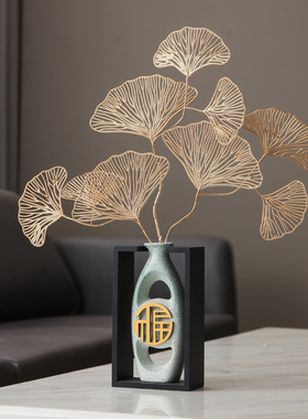 新中式招财福摆件书房博古架装饰客厅酒柜创意工艺U品现代轻奢家