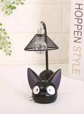 魔女宅急便吉吉猫铁艺小夜灯桌面摆件可爱创意居家装饰礼品工艺品