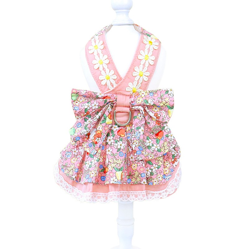 新品狗狗背心式狗狗牵引绳宠物胸背带中小型犬猫咪透气裙子遛猫绳 - 图3