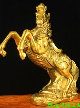 纯铜生肖马铜马摆件办公室客厅金钱马家居客厅办公室桌面马到成功