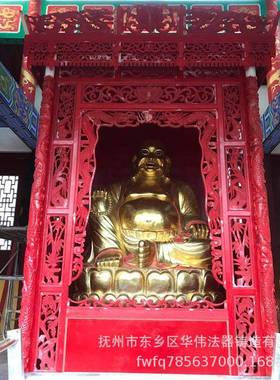 厂家定制寺庙实木佛龛、精雕佛龛供应、寺院神龛佛龛定做