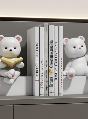 奶油风坐姿摆件客厅入户玄关创A意高级感书柜装饰书靠乔迁开业礼