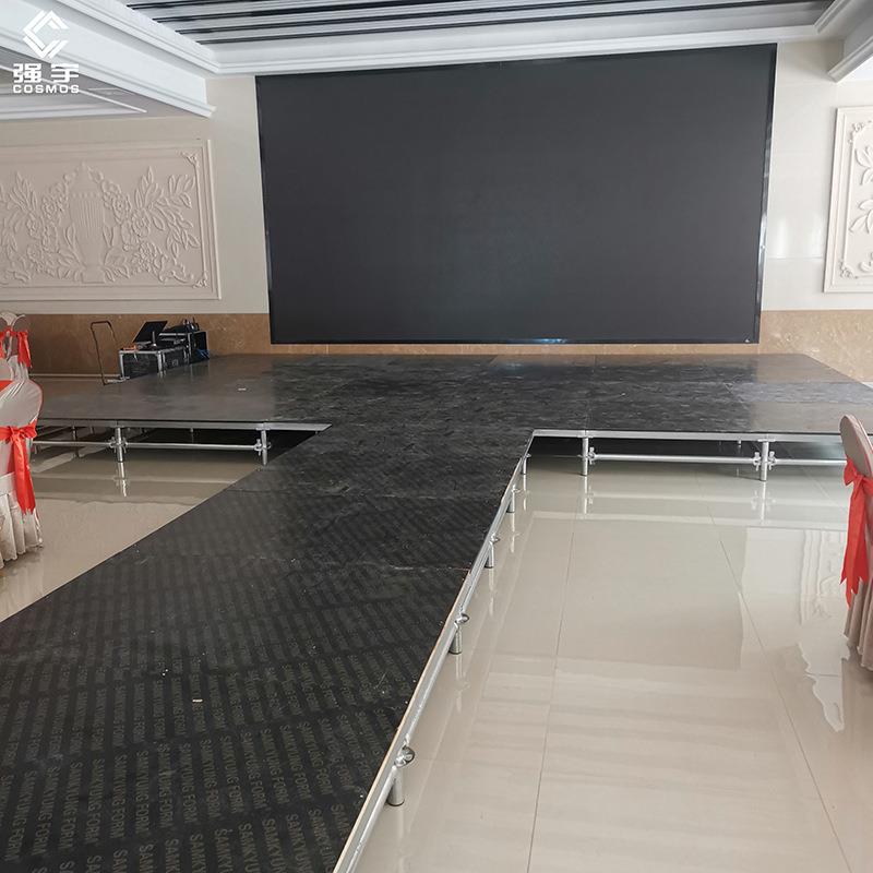 钢铁雷亚舞台学校酒店活动舞台t台移动拼装快装婚庆升降折叠舞台 - 图0