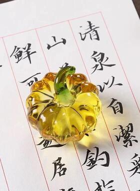 新款创意水晶南瓜镇纸镇