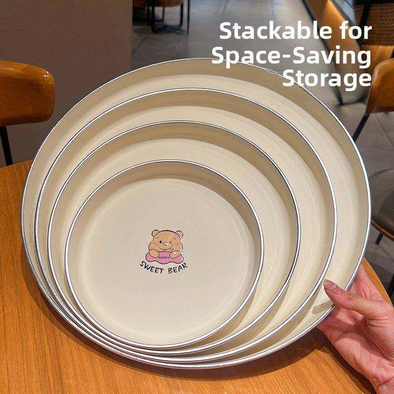 轻奢高档托盘塑料家用客厅放水杯茶盘高级感圆形水果零食收纳盘子,淘宝优惠券,粉丝福利购,淘宝优惠卷