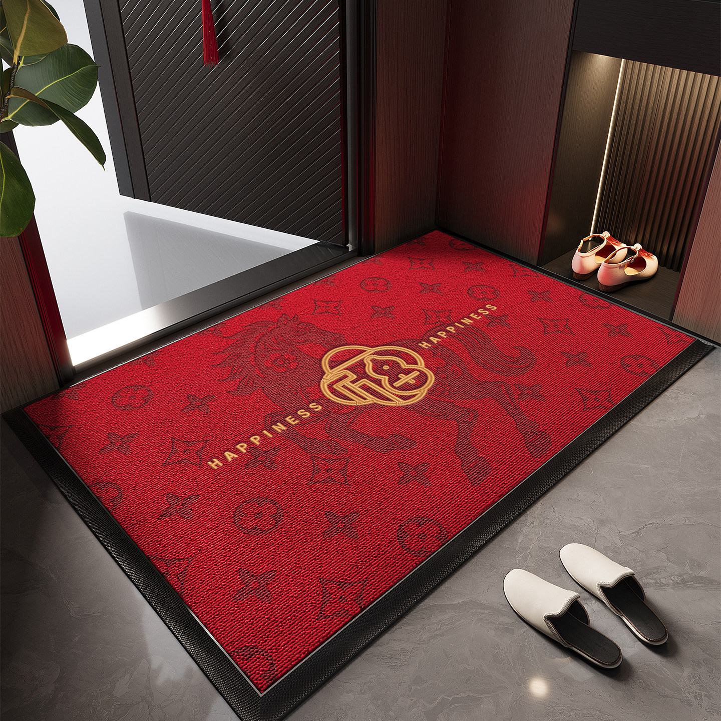 大门口除尘马年红色入户门地垫玄关进门防滑脚垫耐磨耐脏除尘地毯,淘宝优惠券,粉丝福利购,淘宝优惠卷
