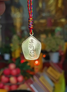 峨眉山祈愿十相自在纯铜挂件金色吊F坠平安吉祥门头本命年上岸礼