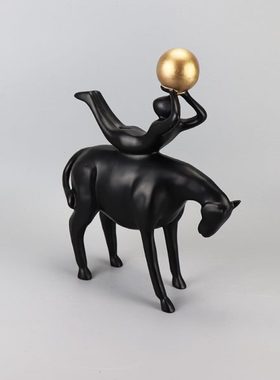 现代简约样板房家居艺术摆件客厅卧室书房软装饰品极简轻奢工艺品