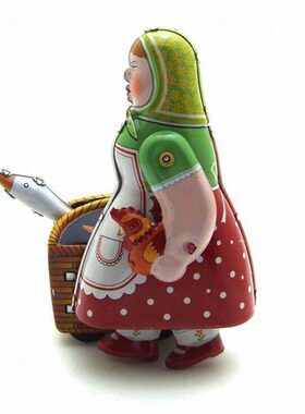 MS501俄罗斯农妇怀旧复古创意礼品摄影道具主题摆设铁皮玩具