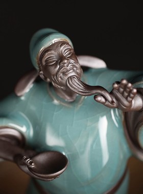 新中式诗仙李白禅意历史r人物摆件陶瓷工艺品客厅书房茶室桌面装