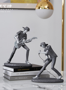 音乐摇滚乐队电吉他n乐器家居装饰品摆件电视柜酒柜玄关架子鼓摆