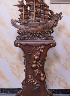 一帆风顺帆船f摆件公司乔迁店铺开业礼品招财办公室大堂落地装饰