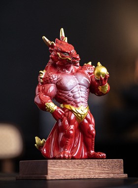 龙将陶瓷摆件生肖龙年招财健身房收银台办公室送朋友店铺业礼盒
