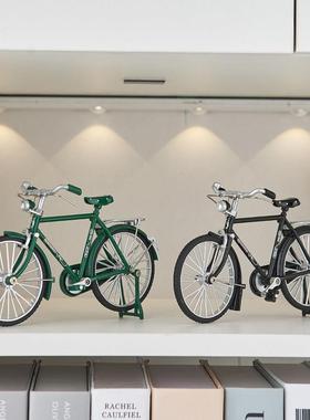 创意覆古自行车小摆件家居客厅酒柜软装饰品轻奢高档电视柜高级感