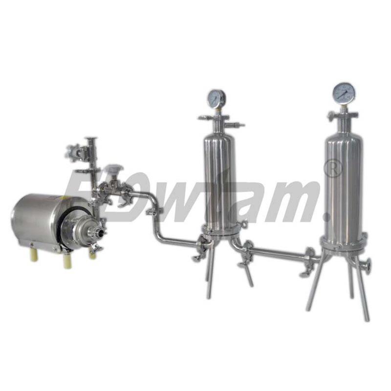 微孔膜过滤器离心泵配套果汁精密桶式不锈钢卫生级过滤设备 - 图0
