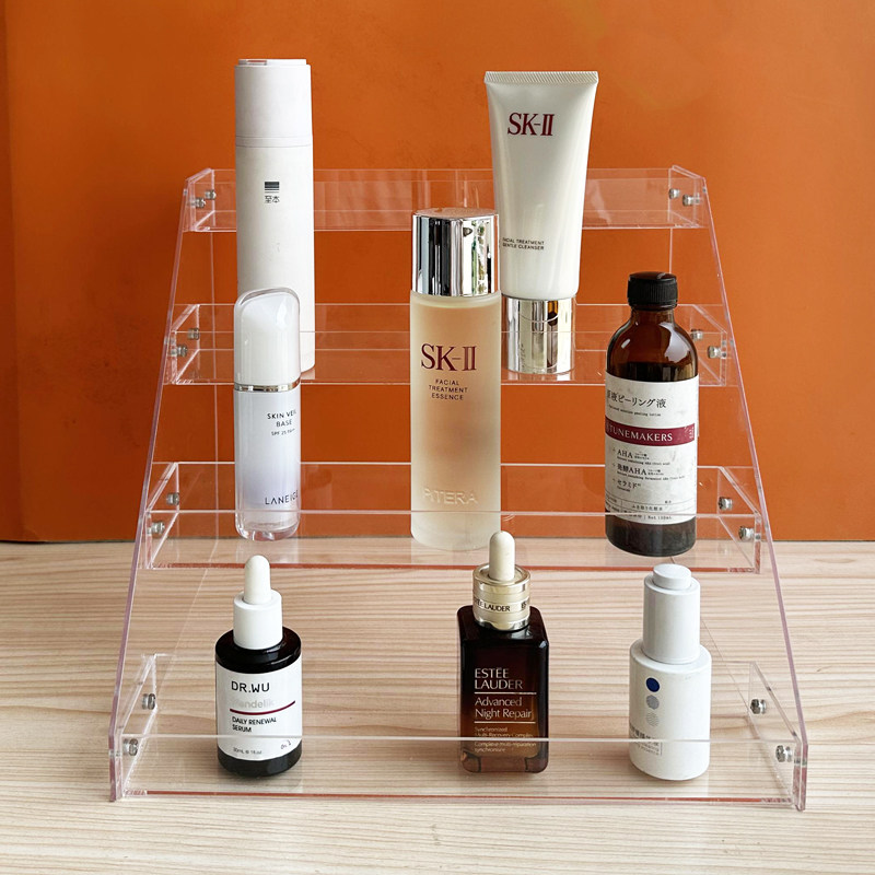 化妆品透明收纳盒化妆桌护肤品香水亚克力展示架饮料架奶茶店杯架,淘宝优惠券,粉丝福利购,淘宝优惠卷